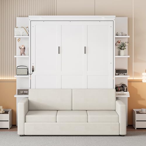 Queen Size Gray Murphy Bed with Sofa Cushion Z825373