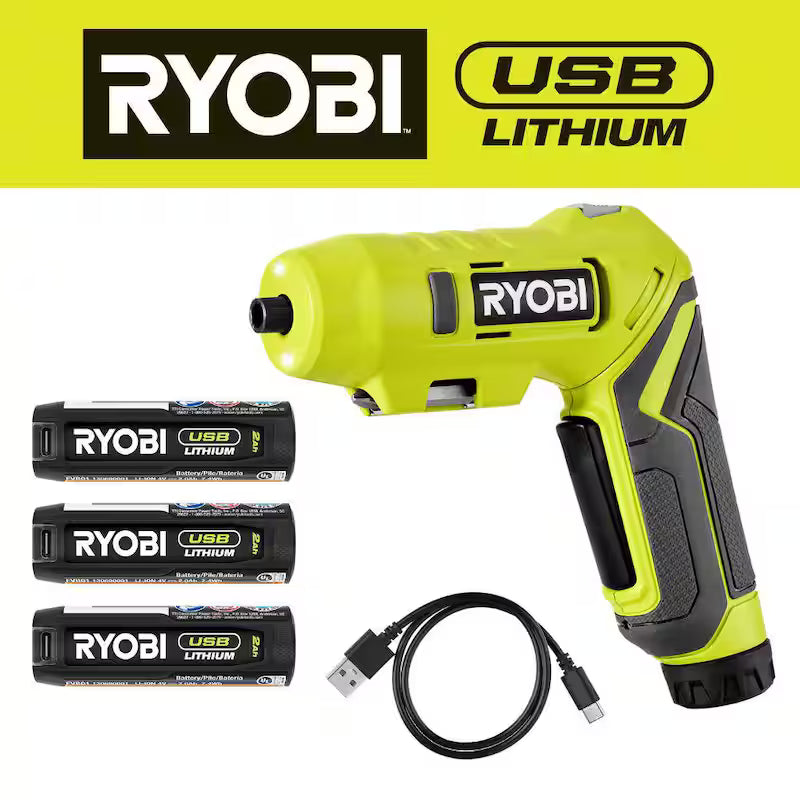 USB Lithium Screwdriver Kit and 2.0 Ah Lithium-ion Rechargeable Batteries X41491