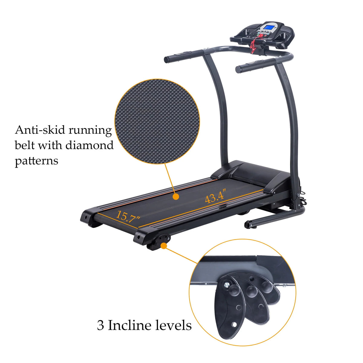 Foldable Incline Motorized Treadmill V843