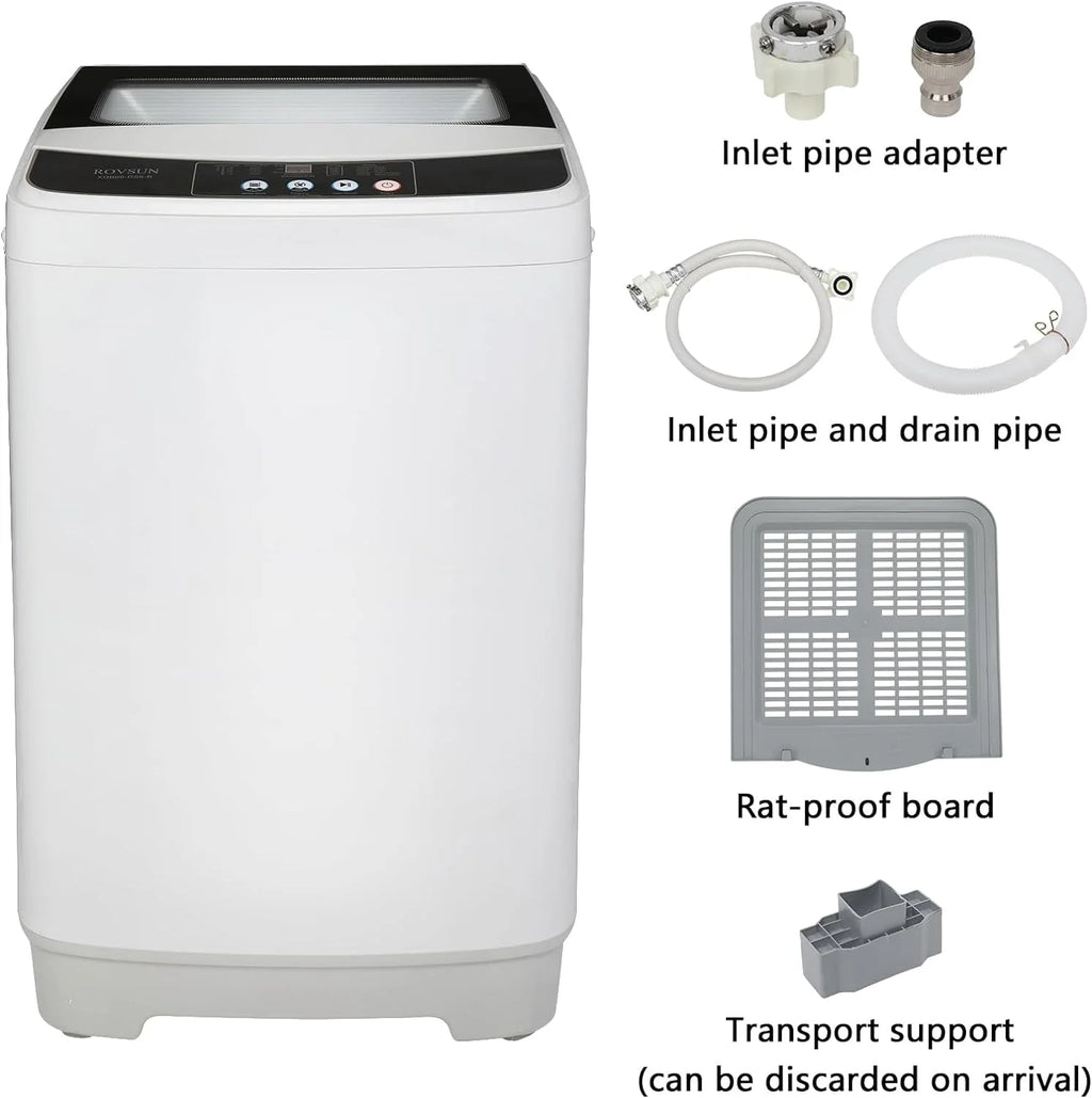 13lbs 1.32cu.ft Compact Automatic Washing Machine with Drain Pump N395