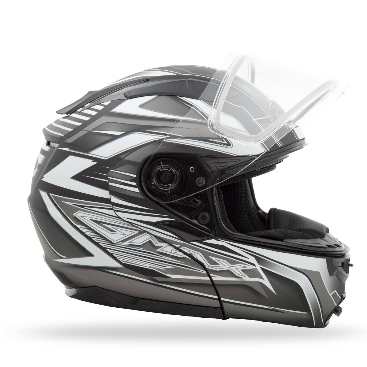 Matte Black White Modular Snow Helmet P894417