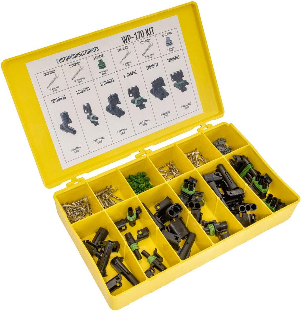 178 Piece Sealed Weatherproof Automotive Electrical Connector Kit U89671
