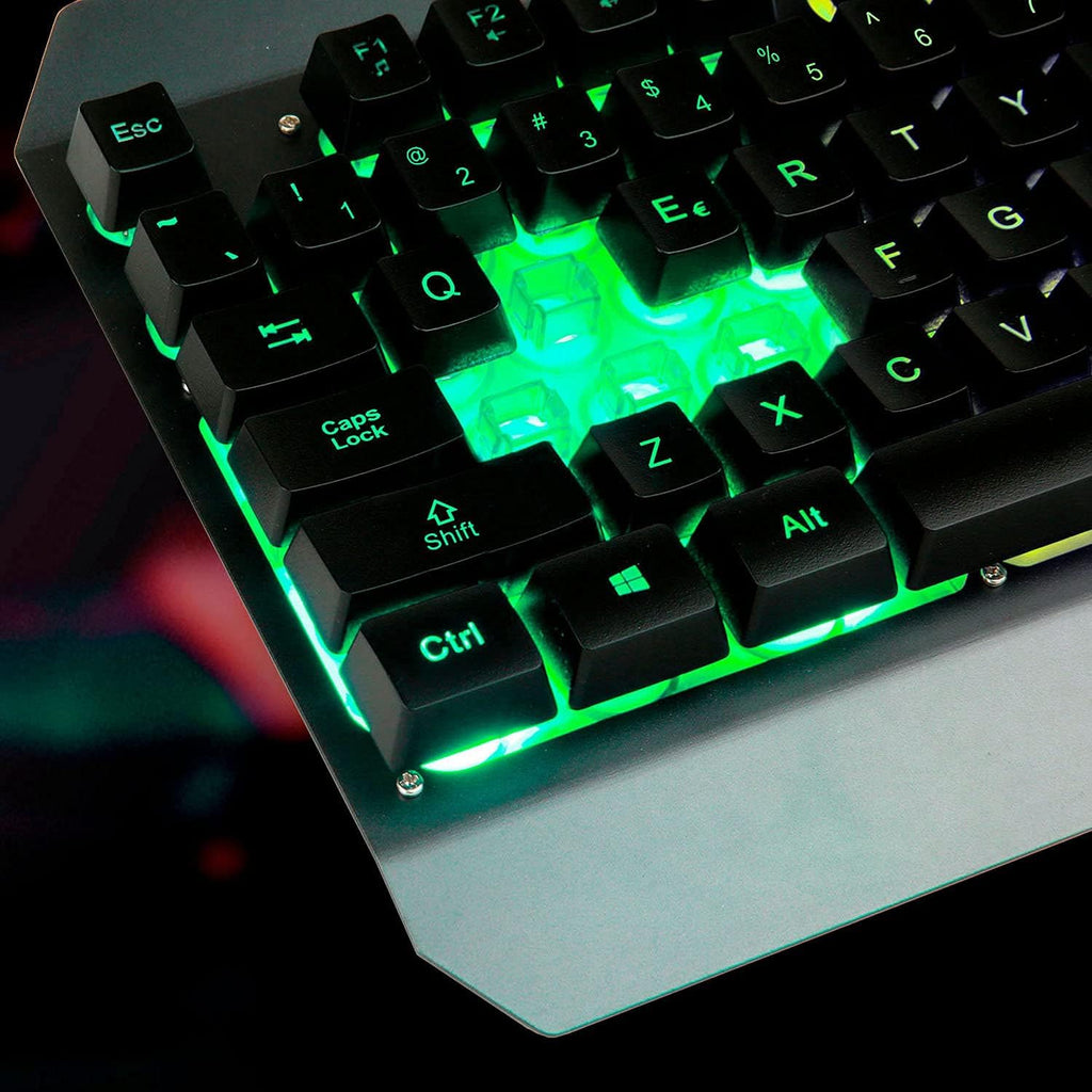 Wireless Keyboard and Mouse Set with Backlit Gaming Keyboard X431