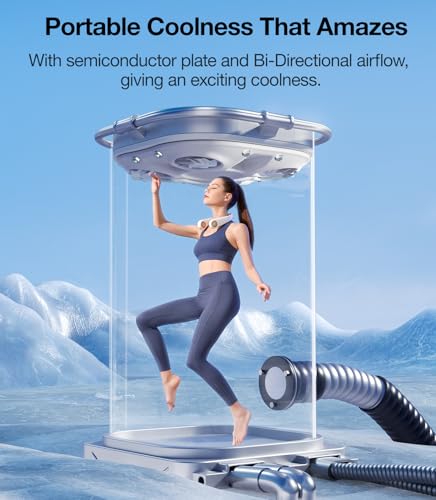 Portable Neck Fan 4000 mAh Rechargeable Bladeless Fan 3 Speeds C7904
