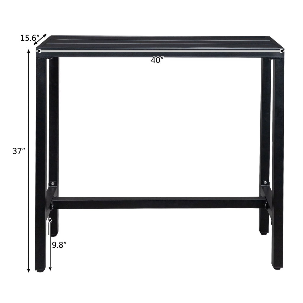 Black Iron Adjustable Bar Table S477692