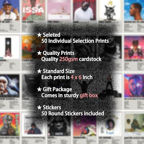 4x6 Inch Music Album Cover Posters Prints 50Pcs B3202