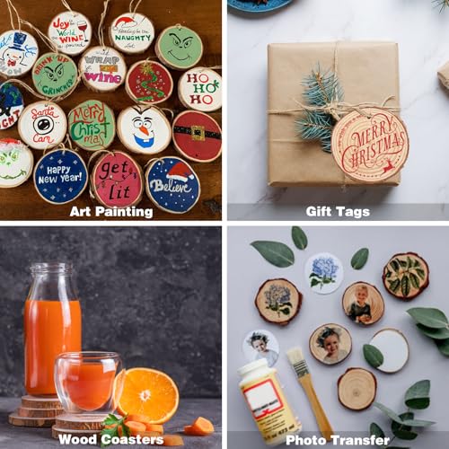 20 Pcs Natural Round Wood Slices Craft Kit Z799