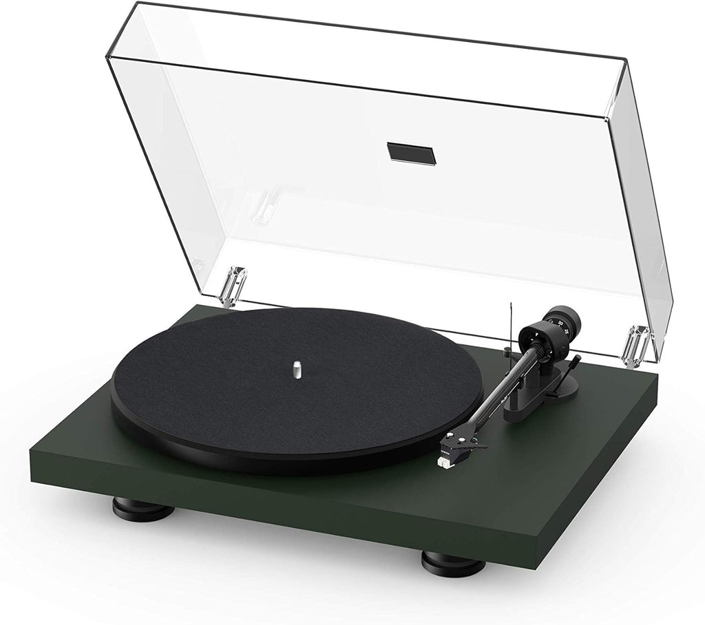 High Gloss White Turntable with Carbon Fiber Tonearm F88876