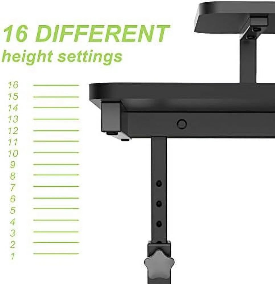 Height Adjustable Standing Desk with Monitor Shelf Black C720