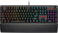 RedThunder K55 Mechanical Gaming Keyboard, Quiet Red Switch, Chroma RGB Lighting, Soft Leather Wrist-Rest, Standard Full Size Wired Keyboard with Dedicated Media Keys & Dial for PC M584