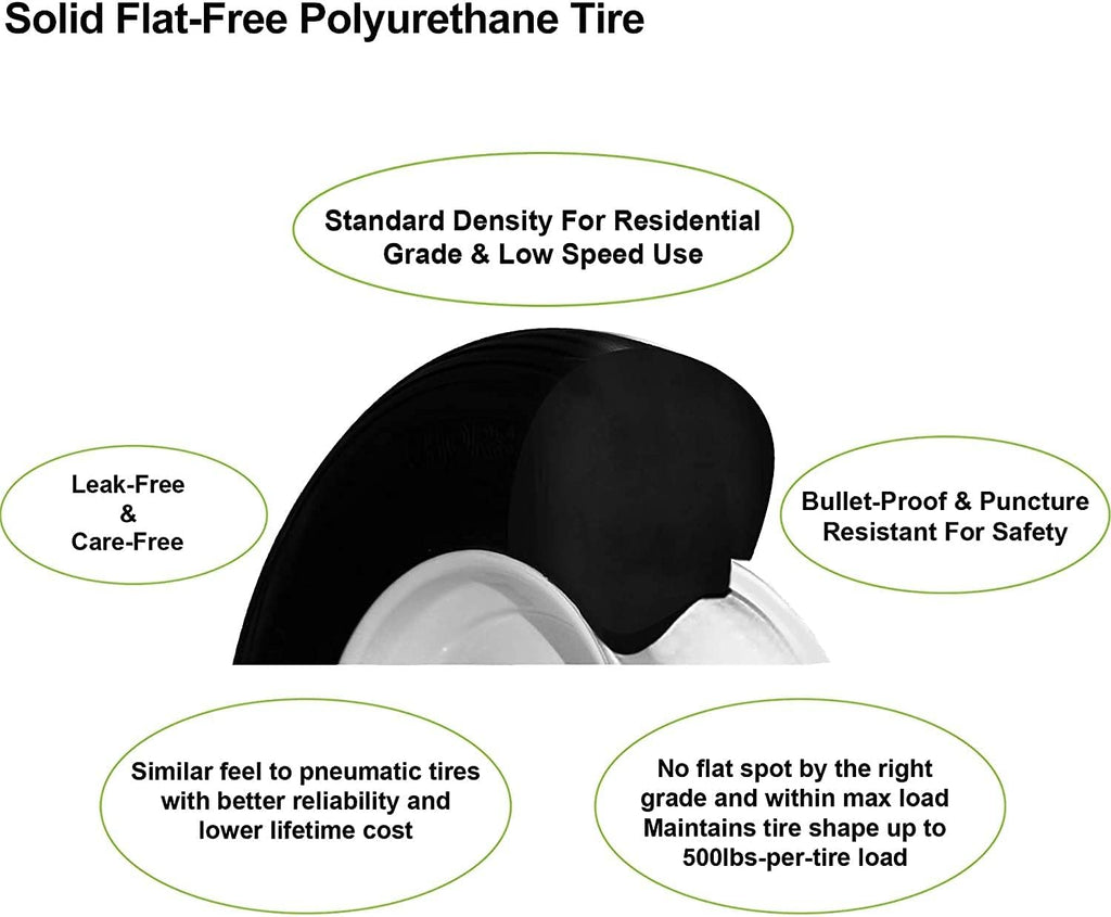 Ribbed 4.80/4.00-8 Solid Flat-Free Wheelbarrow Cart Wheel U969