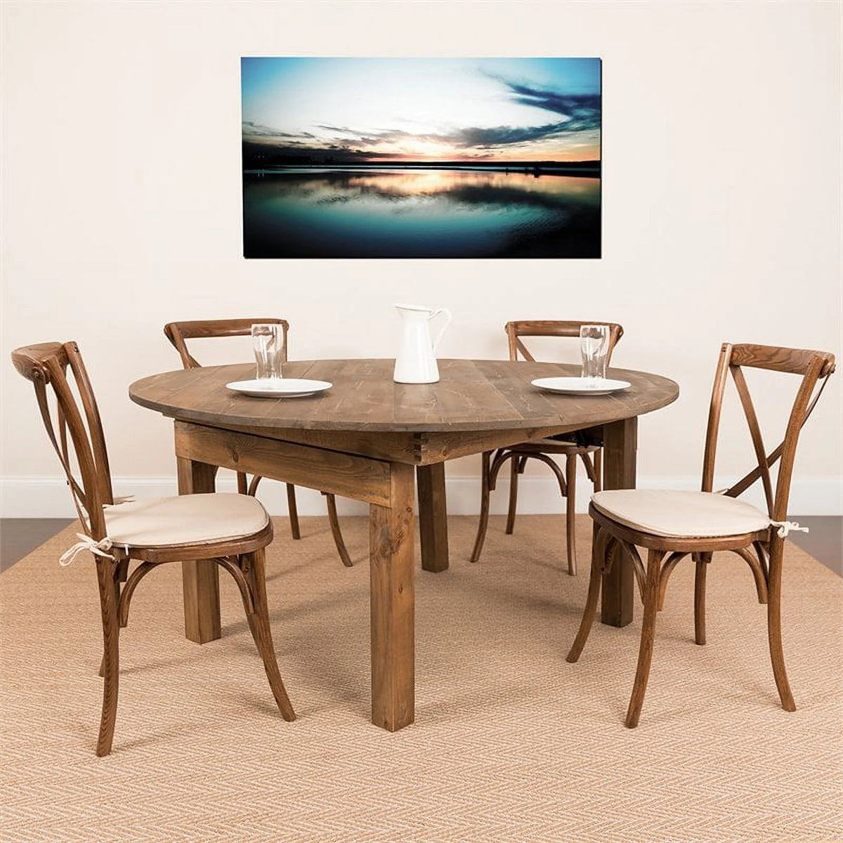 60" Round Farm Dining Table T325287