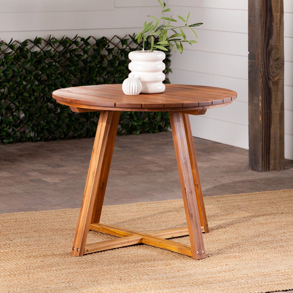 30” Solid Acacia Wood Outdoor Dining Table Q3601