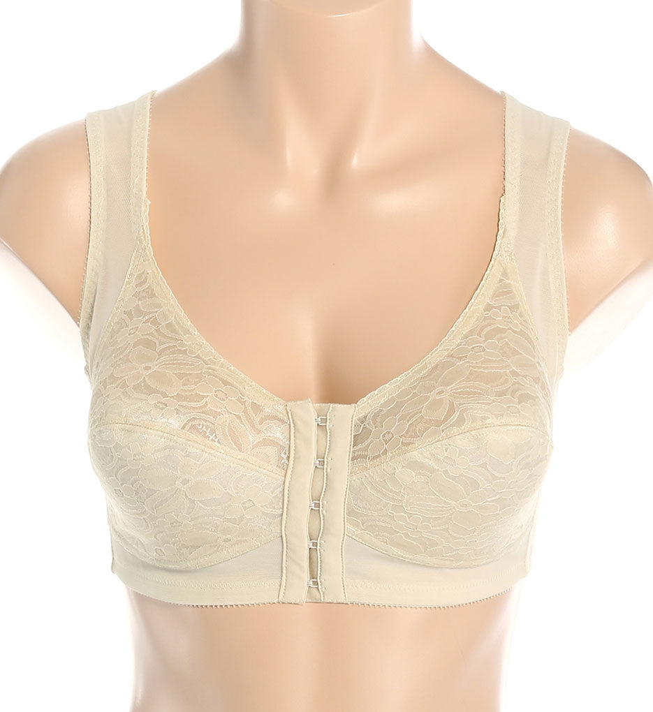 Posture Support Back with Front Closure Bra (White 34B) F4180