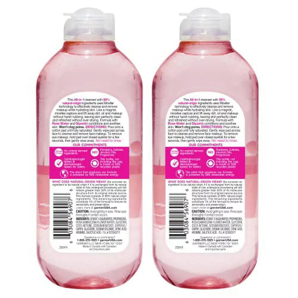 Micellar Water Facial Cleanser & Makeup Remover 13.5 fl. oz 2 count W70876
