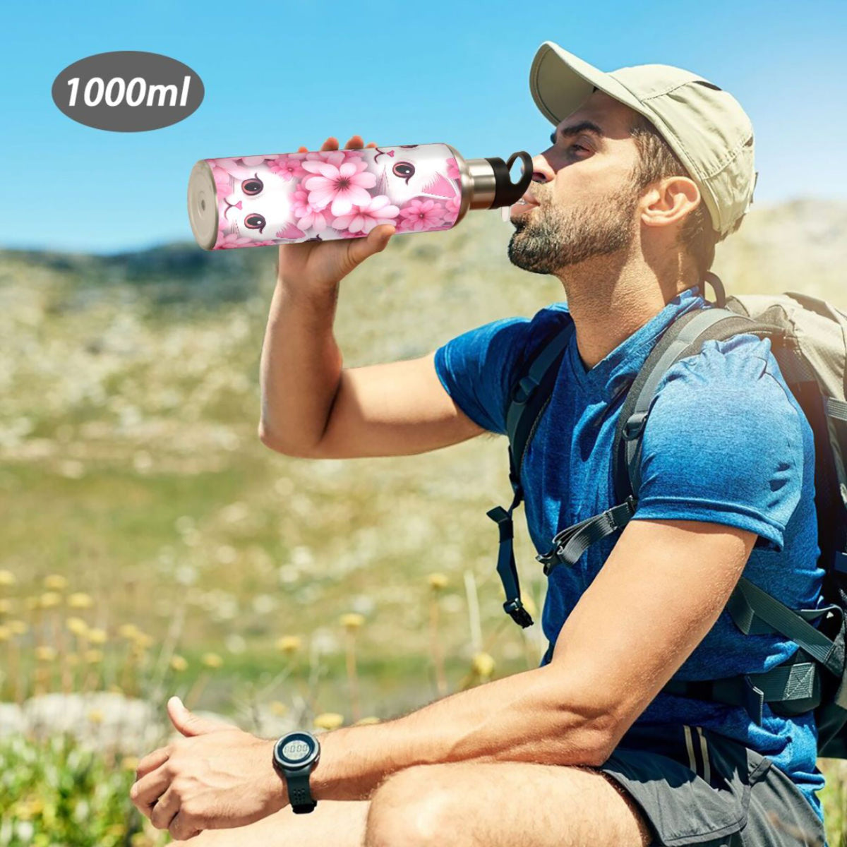 Insulated Stainless Steel Water Bottle with Straw Lid 20 oz X694