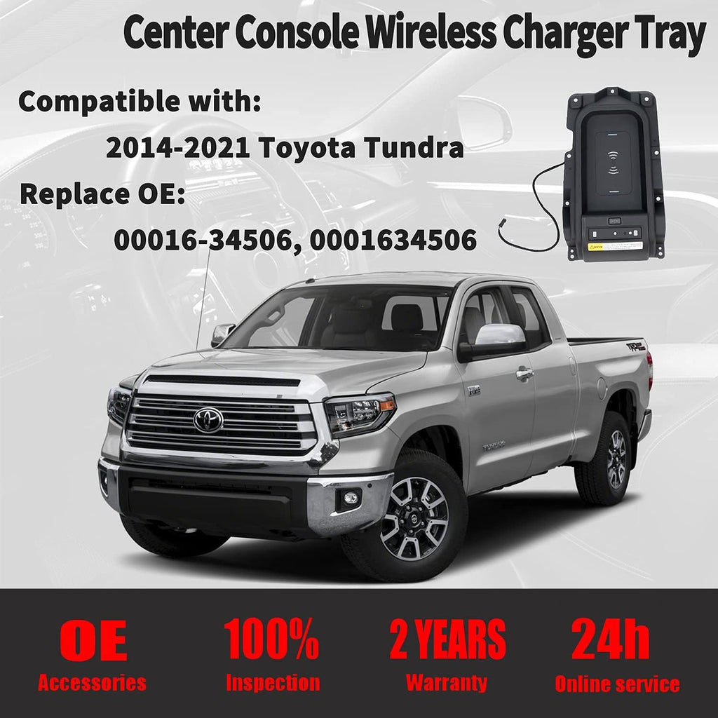 Center Console Wireless Charger Tray for Toyota Tundra 2014-2021 N281688